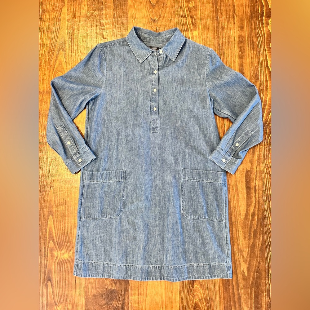 Vineyard Vines Women’s Denim S Small Shift Shirt Dress Chambray Blue New Soft